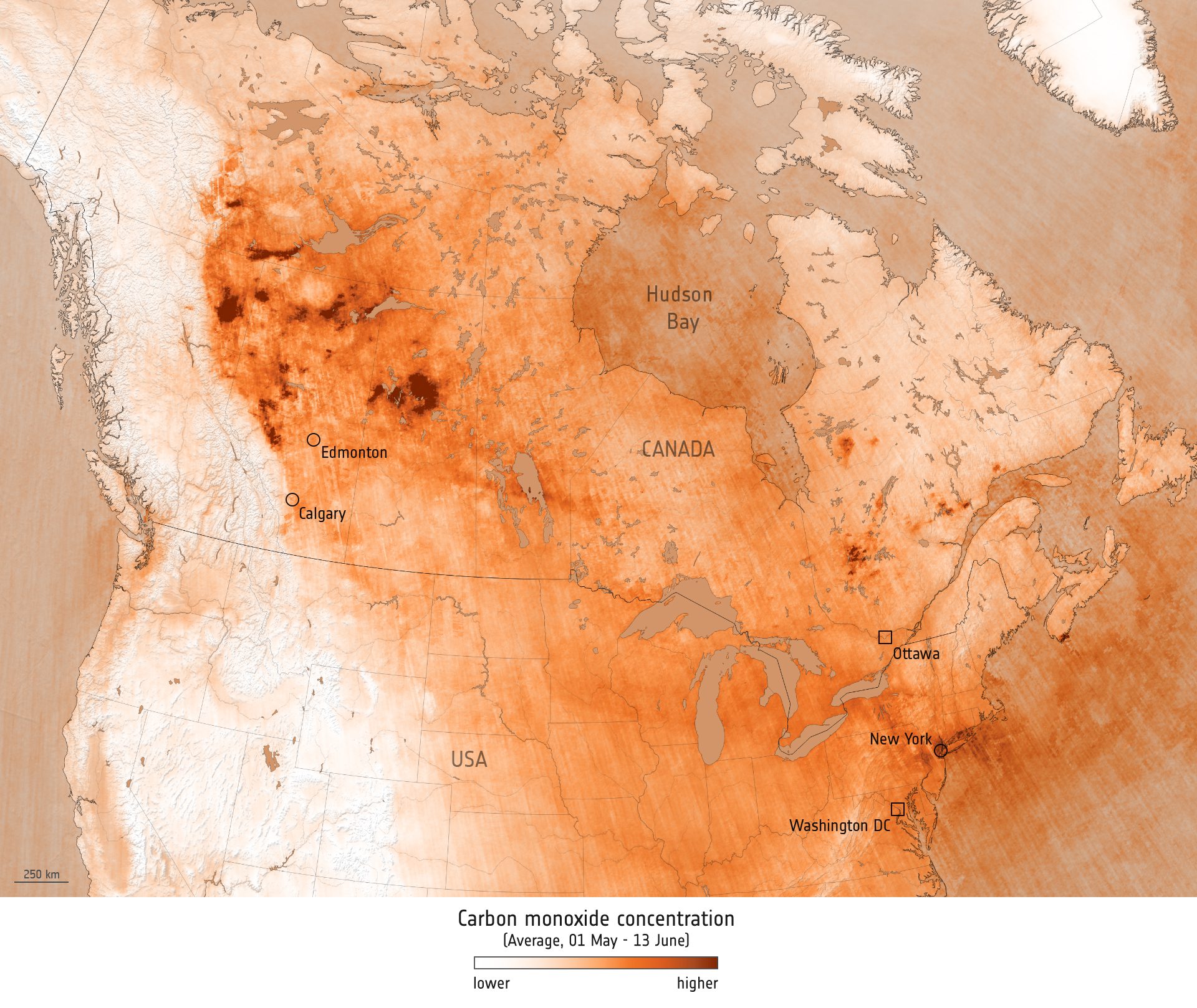 Carbon Monoxide From Fires in Canada | Sensors and Systems