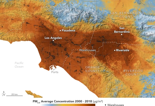 NASA-Funded Study Assesses Pollution Near Los Angeles-Area Warehouses 